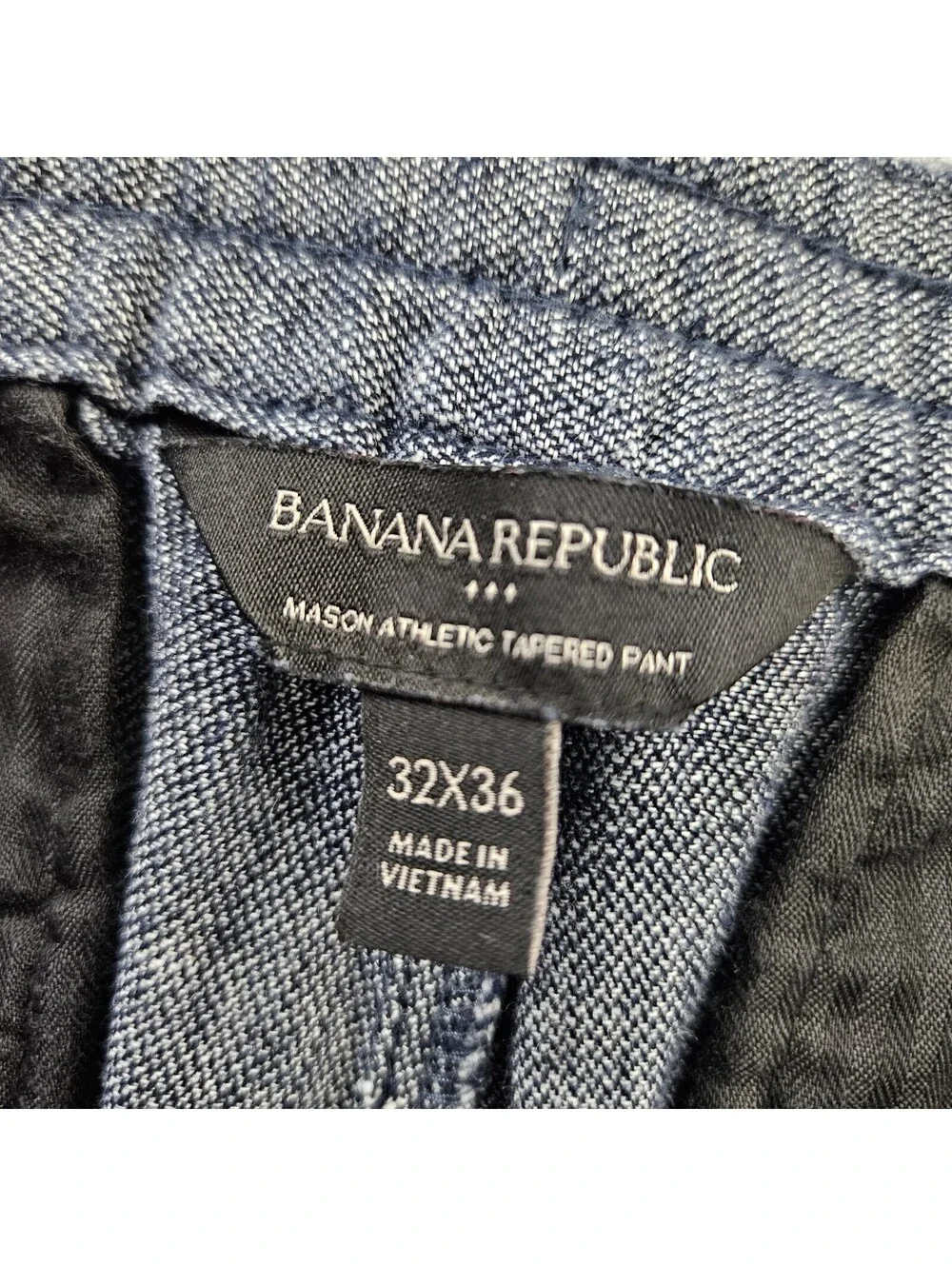 Banana Republic 55% Linen Pants Men 32x36 (Fit 32-34x32) Blue Drawstring Taper